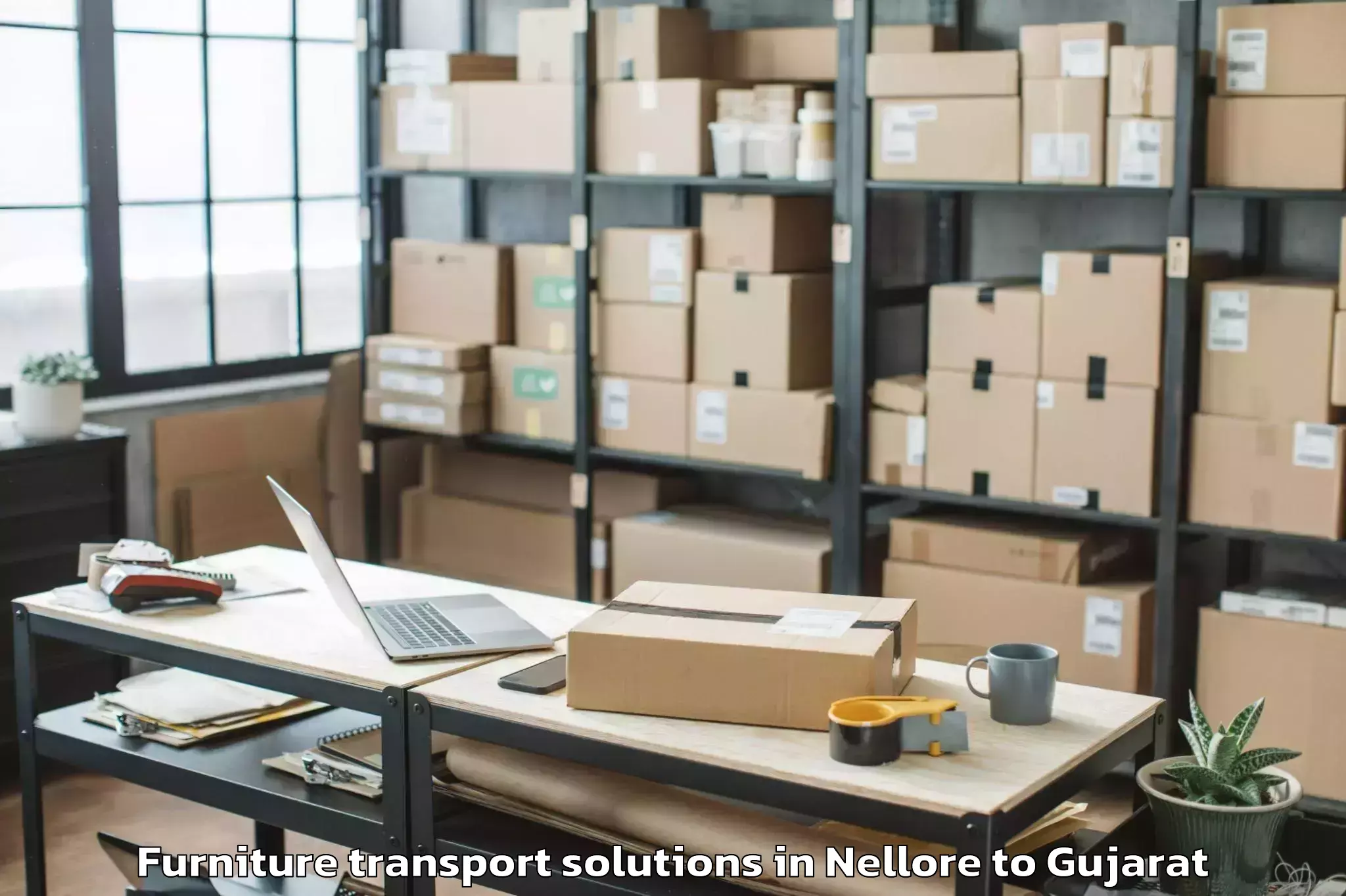 Get Nellore to Madhav Kampo Furniture Transport Solutions